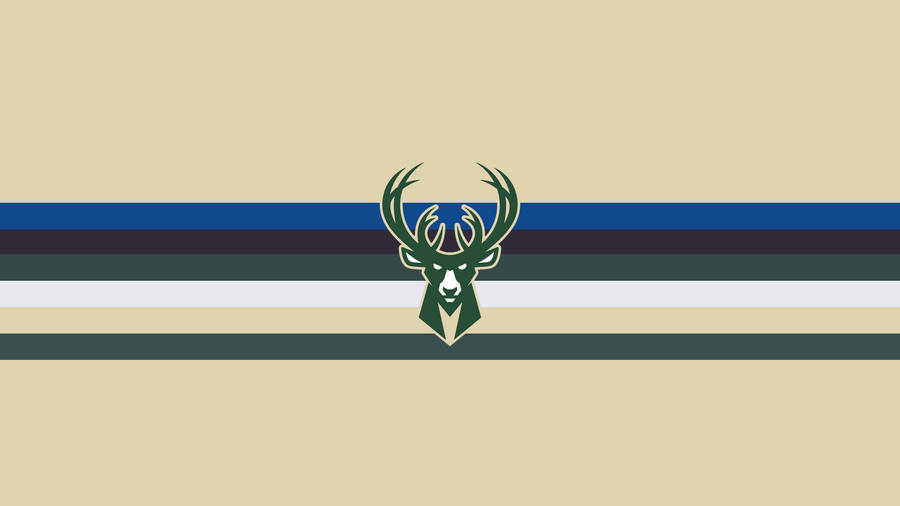 Milwaukee Bucks Emblem In Beige Wallpaper