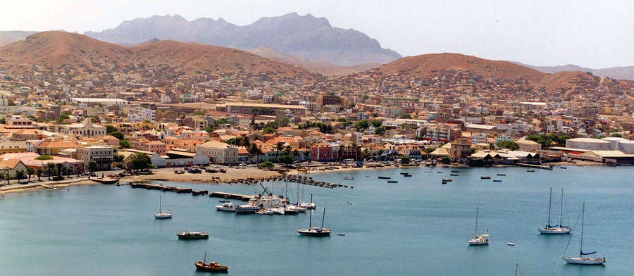 Mindelo Marina In Cape Verde Wallpaper