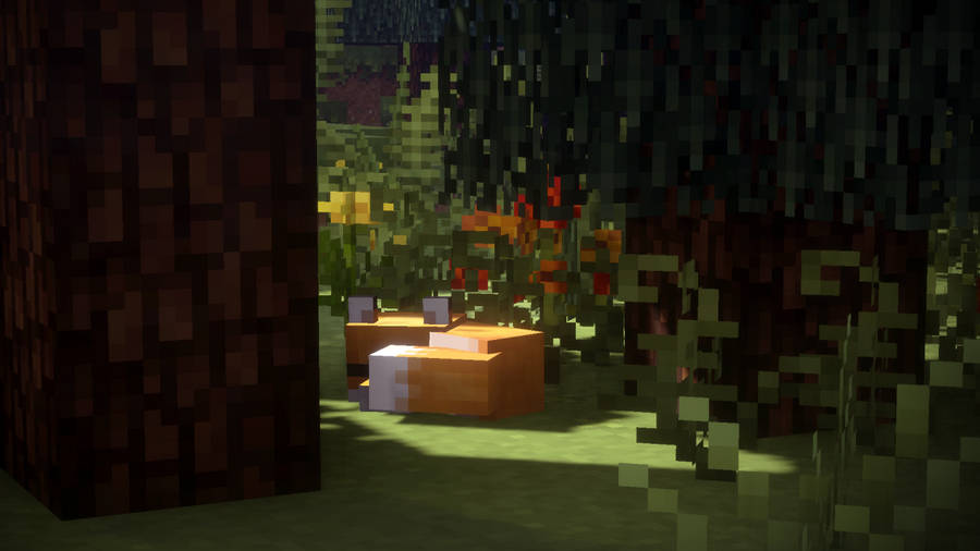 Minecraft Aesthetic Forest Wallpaper