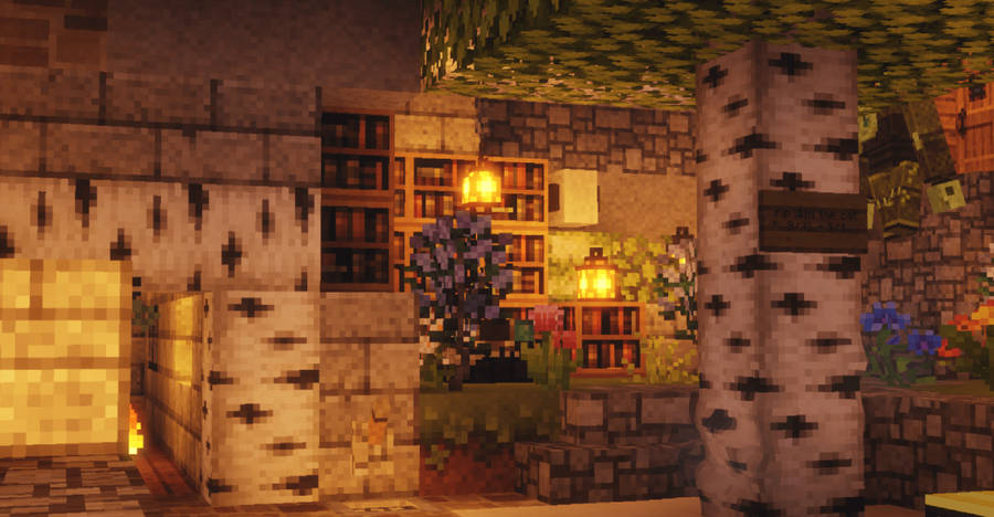 Minecraft Aesthetic Vintage Bar Wallpaper