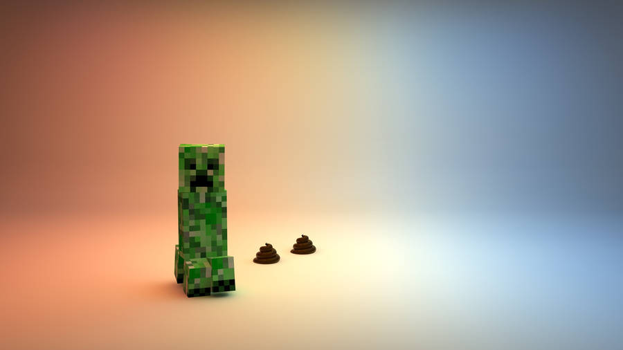 Minecraft Creeper With Poops Wallpaper