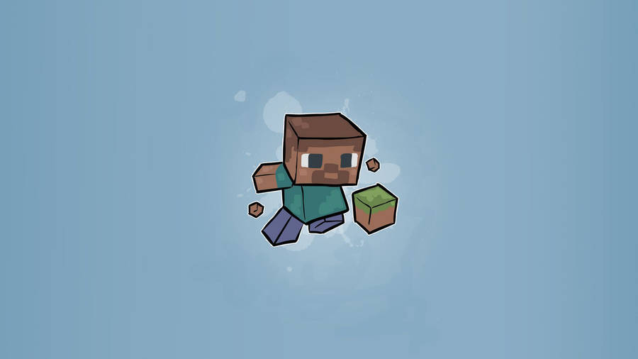 Minecraft Steve Sketch Wallpaper