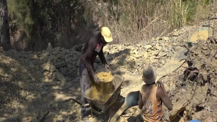 Miners In The Gold Mines Of South Africa Wallpaper