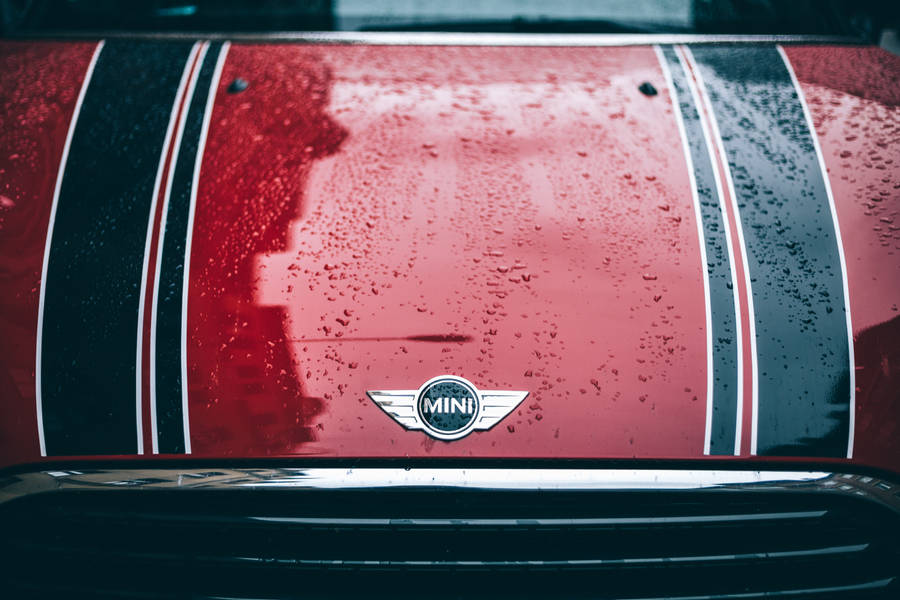 Mini Cooper Logo Of A Red Mini Cooper Vehicle Wallpaper