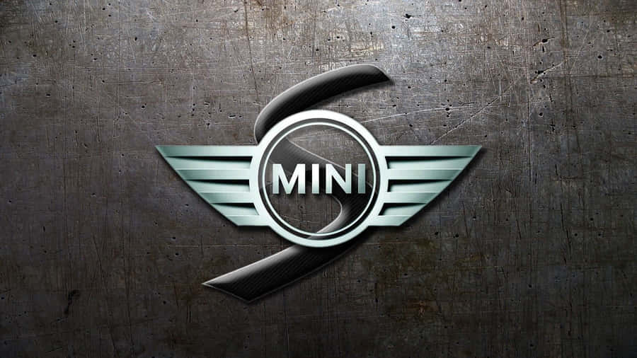 Mini_ Cooper_ Logo_on_ Metal_ Background.jpg Wallpaper