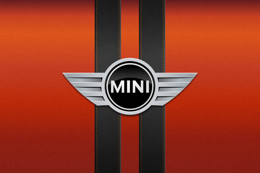 Mini Cooper Logo Orange Wallpaper