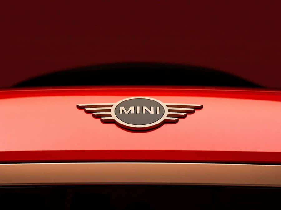 Mini Cooper Logo Red Background Wallpaper