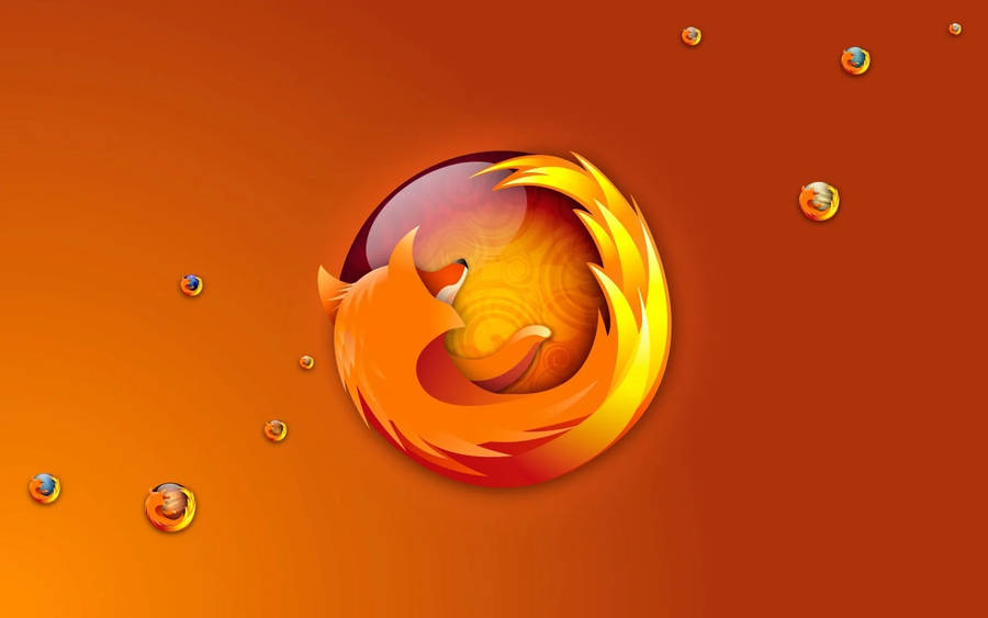 Mini Mozilla Firefox Red Logo Wallpaper