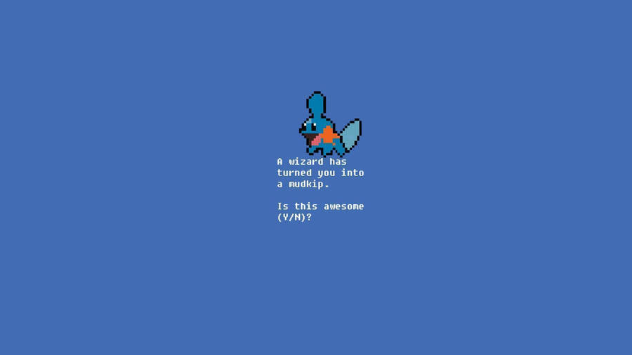 Mini Mudkip And Statement Wallpaper