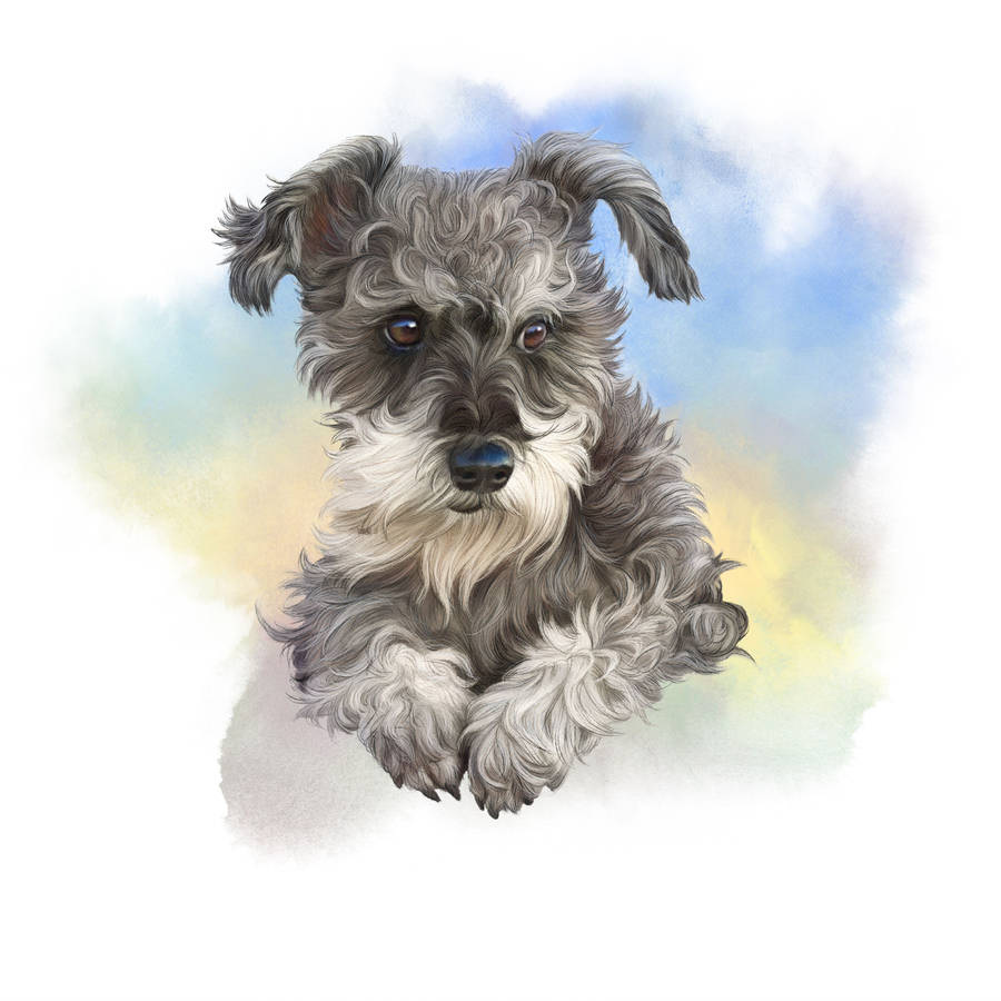 Mini Schnauzer Dog Art Wallpaper