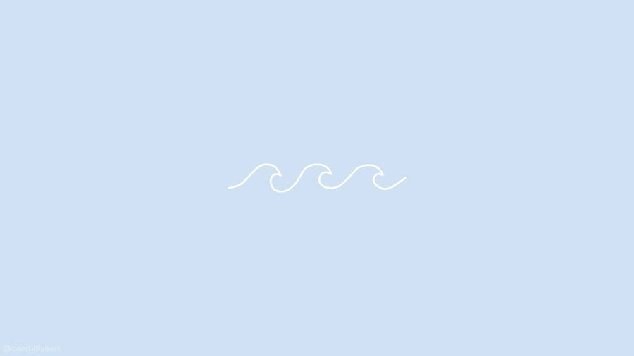 Minimal Aesthetic Desktop Waves Wallpaper