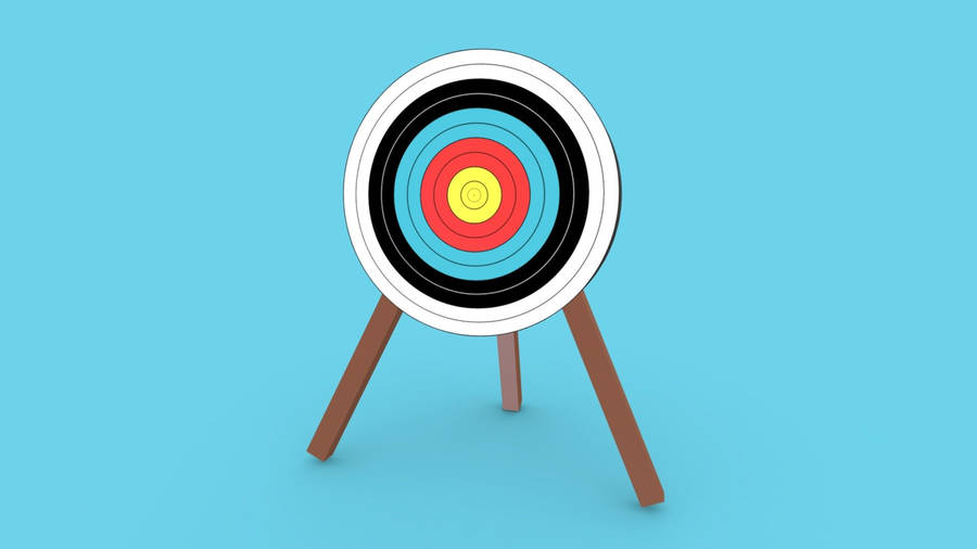 Minimal Archery Target Board Wallpaper