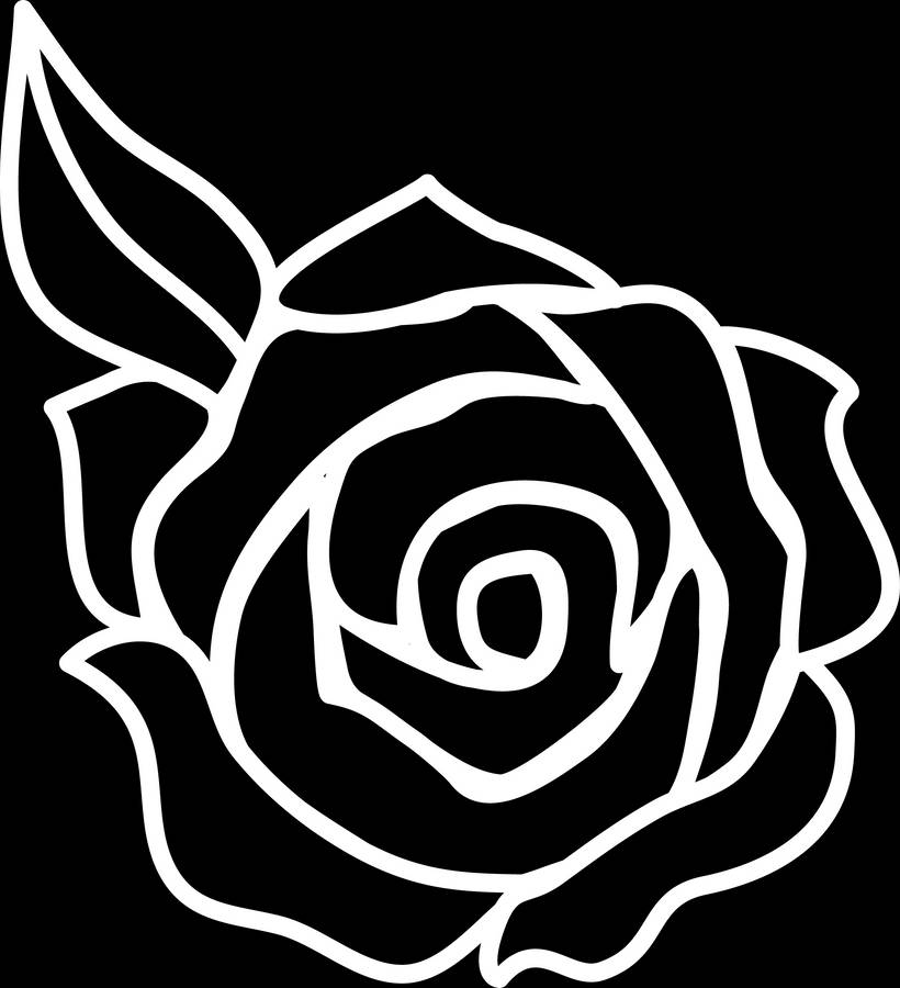 Minimal Black Rose Art Wallpaper