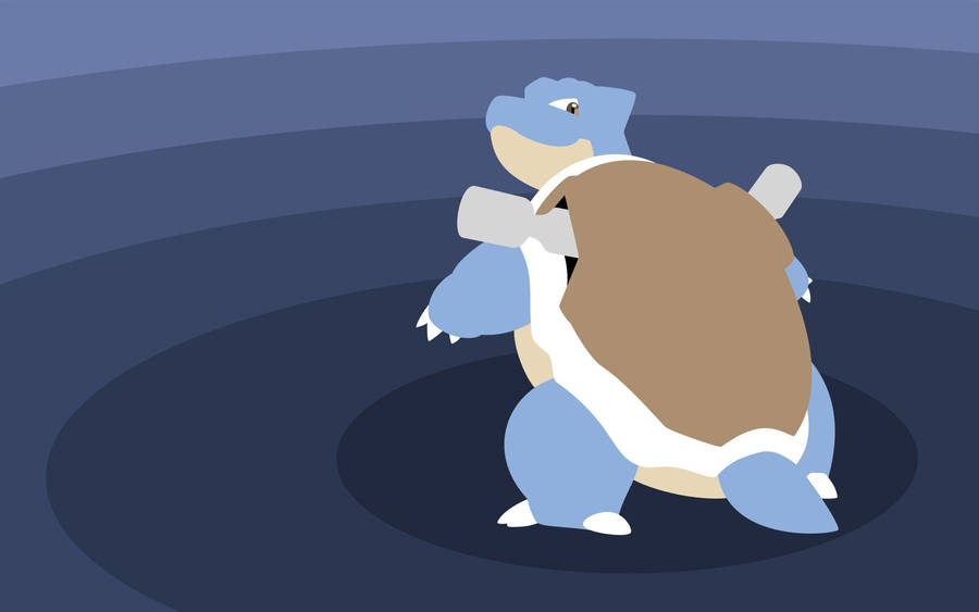 Minimal Blastoise Fanart Wallpaper