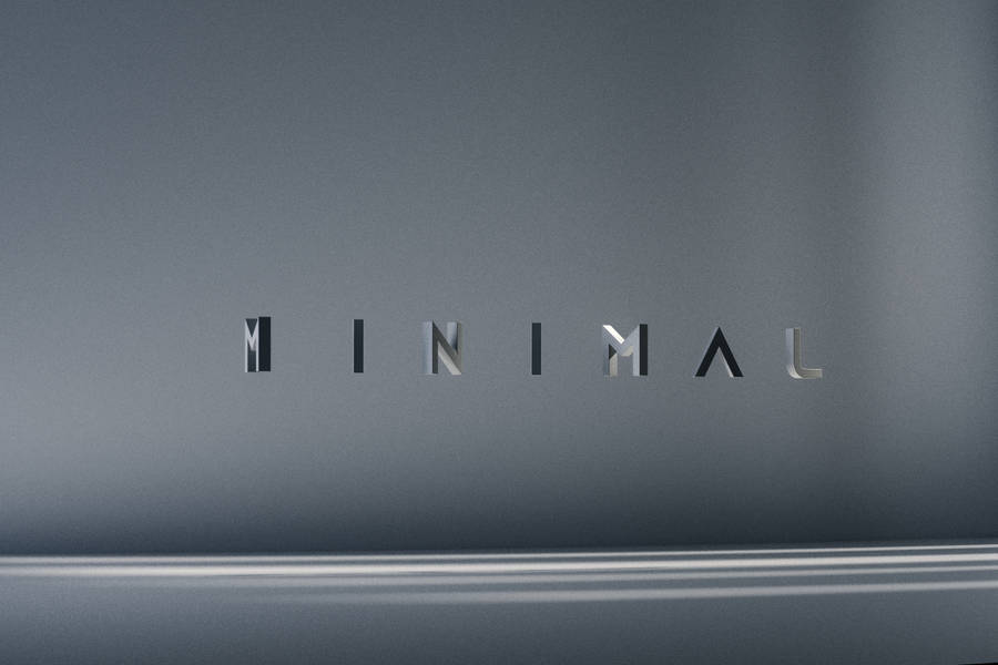 Minimal Gray Text 3d Full Wallpaper