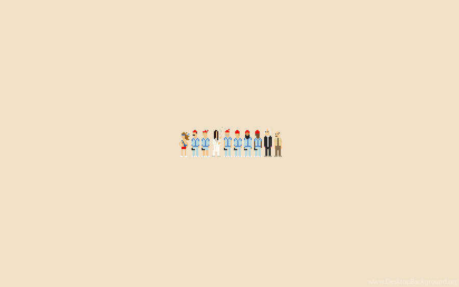 Minimalist Aesthetic Animated People Standing Wallpaper