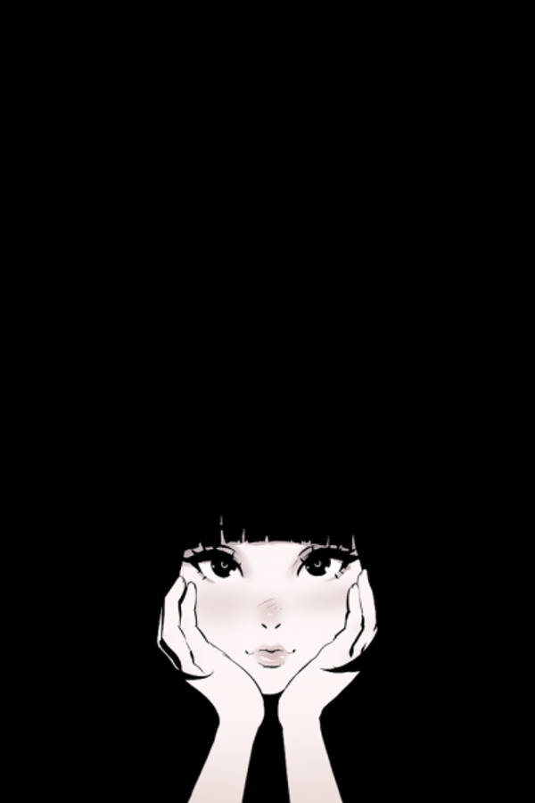 Minimalist Aesthetic Anime Emo Girl Wallpaper