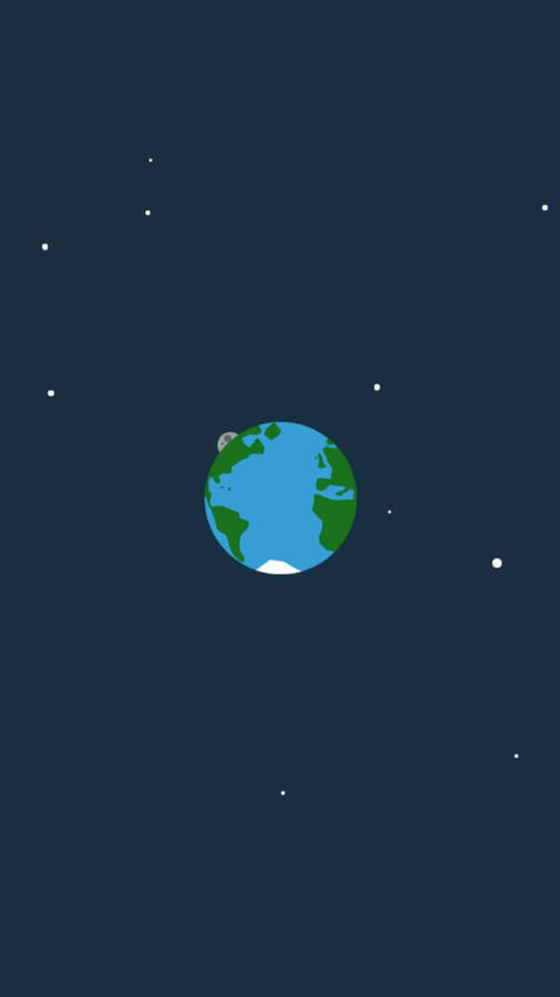 Minimalist Aesthetic Planet Earth Art Wallpaper