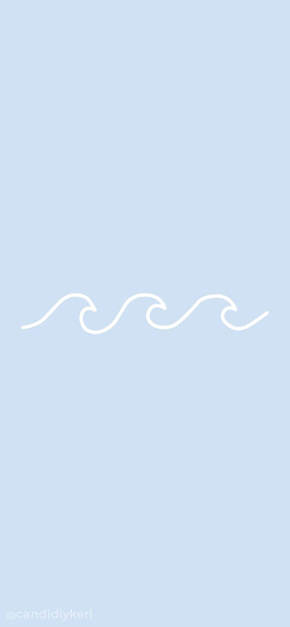 Minimalist Aesthetic White Wave Art Wallpaper