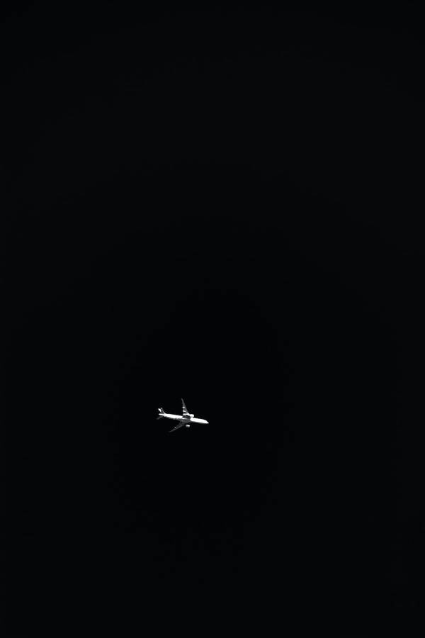 Minimalist Airplane Black And White Pfp Wallpaper