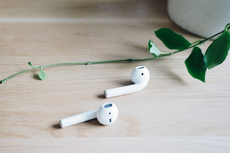 Minimalist Airpods Photography Wallpaper