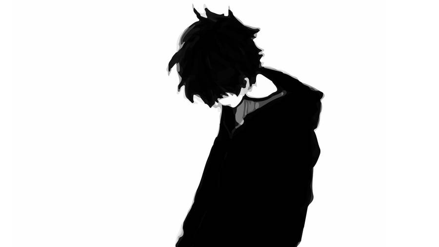 Minimalist Alone Sad Anime Boys Wallpaper