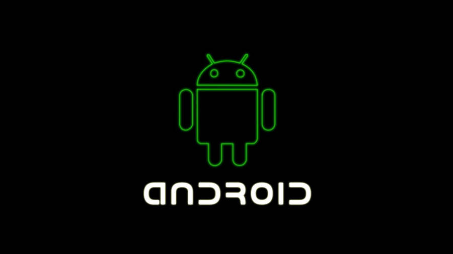 Minimalist Android Robot And Logo Wallpaper