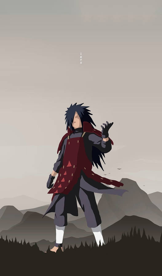 Minimalist Anime Phone Madara Uchiha Wallpaper