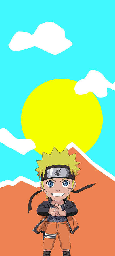 Minimalist Anime Phone Naruto Chibi Wallpaper