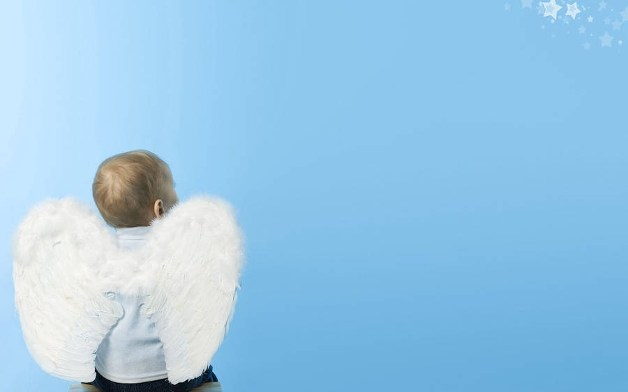 Minimalist Baby Angel Wallpaper