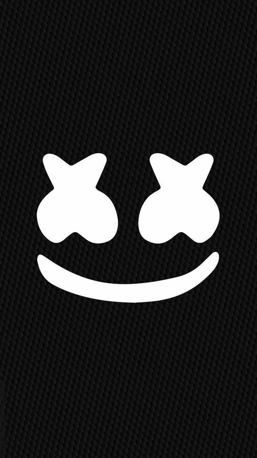 Minimalist Black Marshmello Iphone Wallpaper