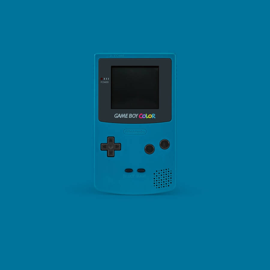 Minimalist Blue Game Boy Color Wallpaper