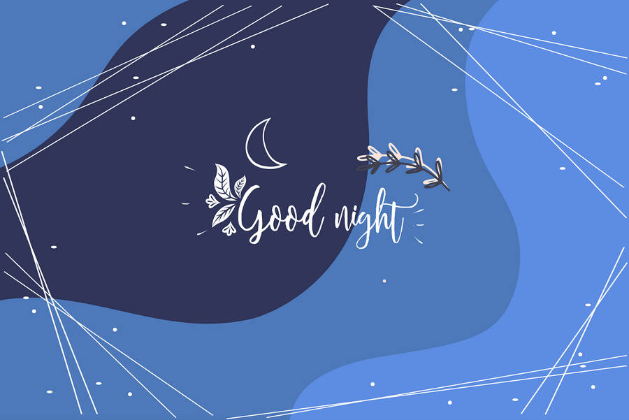 Minimalist Blue Good Night Wallpaper