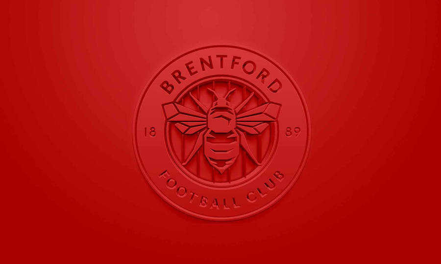 Minimalist Brentford Fc Club Logo Wallpaper