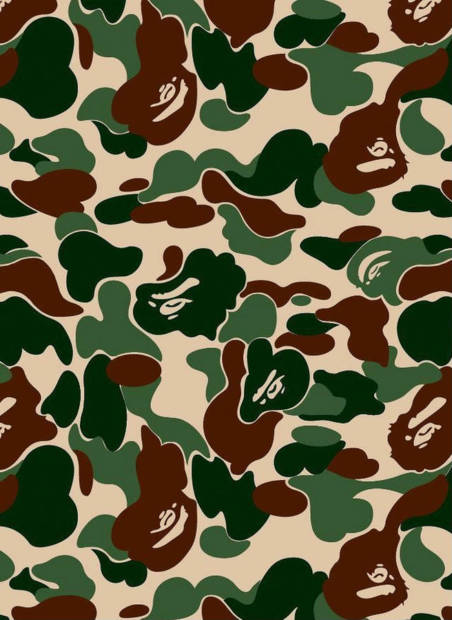 Minimalist Camouflage Art Bape Logo Wallpaper