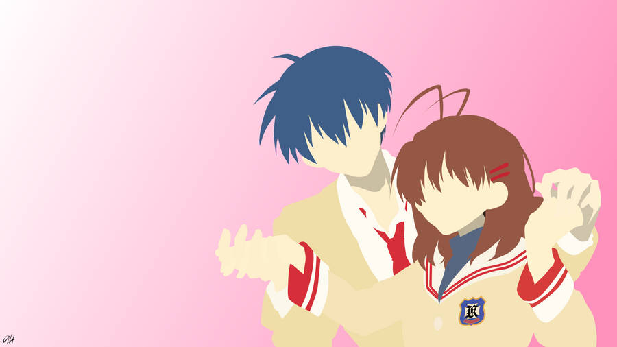 Minimalist Clannad Couple Wallpaper