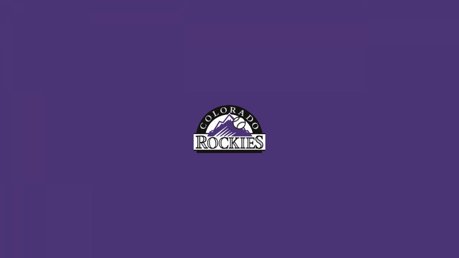 Minimalist Colorado Rockies Purple Background Wallpaper