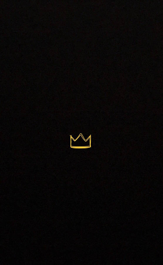 Minimalist Crown For Black Queen Background Wallpaper