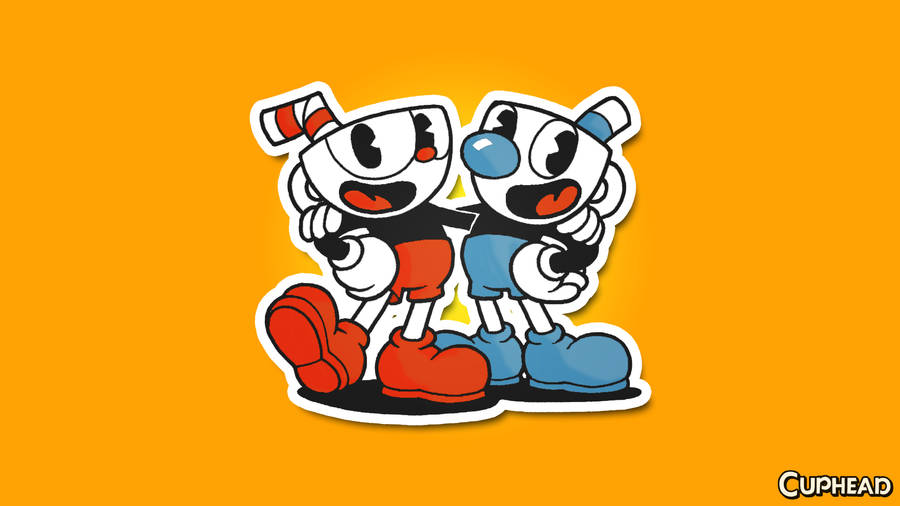 Minimalist Cuphead With Mugman Wallpaper