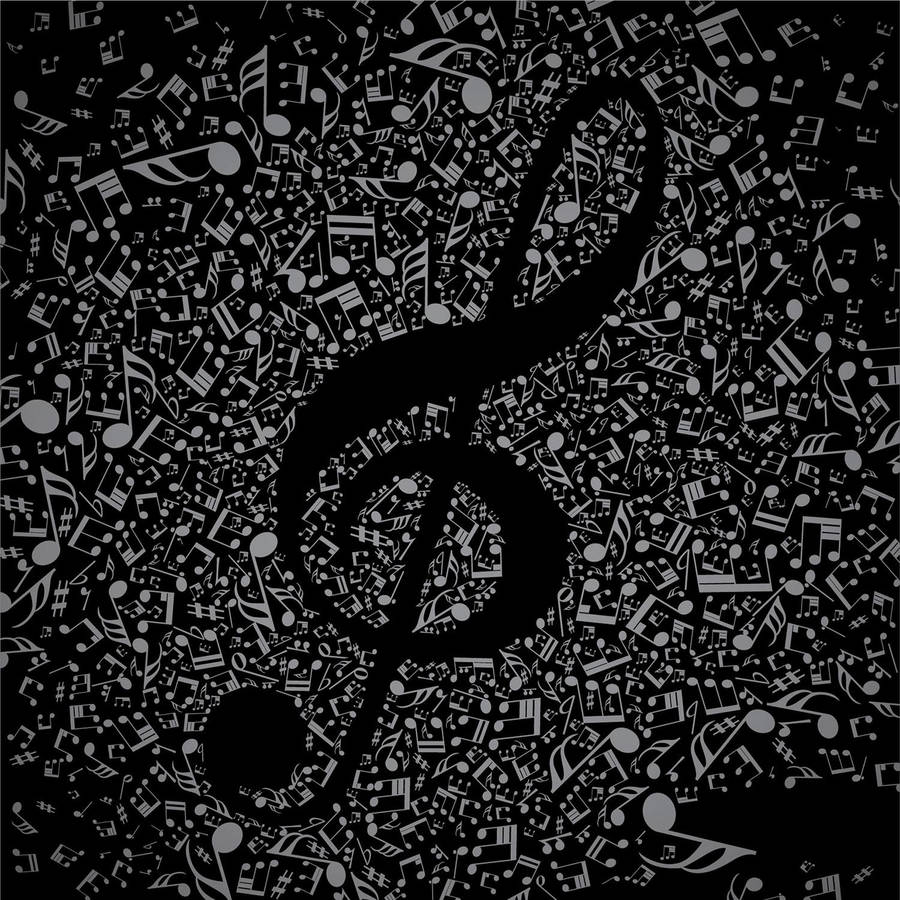 Minimalist Cute Music Treble Clef And Symbols Wallpaper