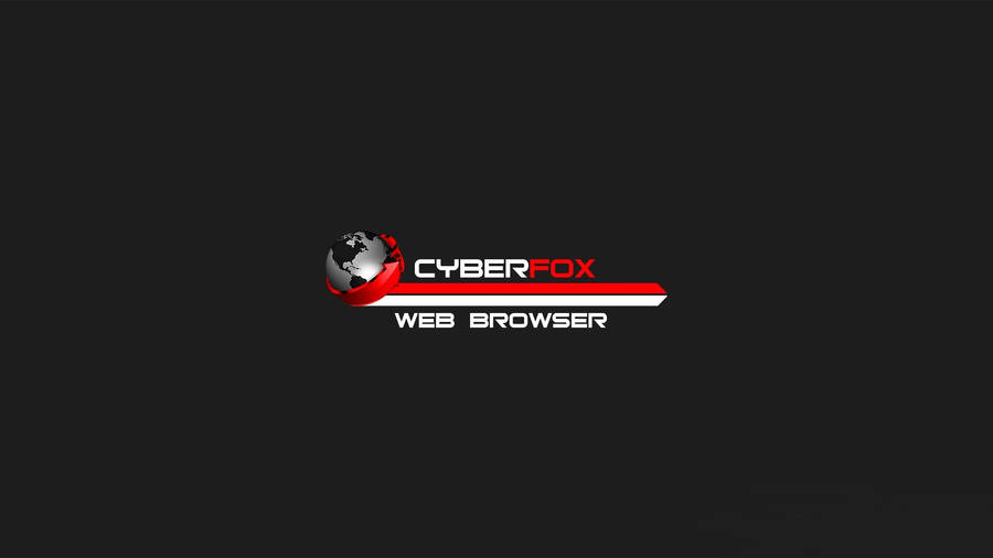 Minimalist Cyberfox Broser In Black Wallpaper