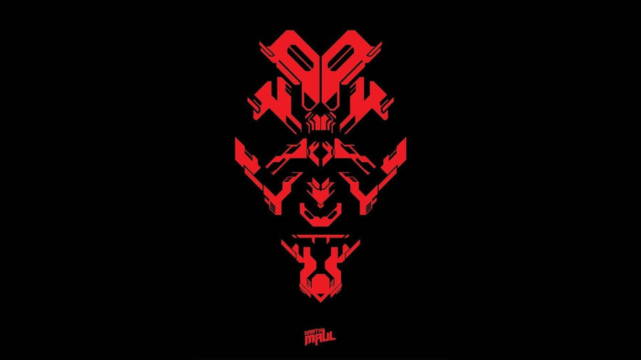 Minimalist Darth Maul Face Wallpaper