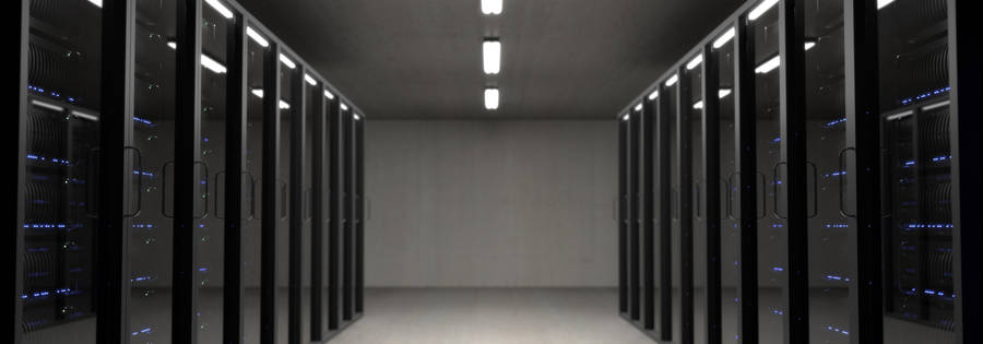 Minimalist Data Center Interior Wallpaper