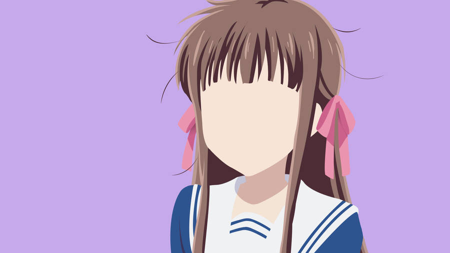 Minimalist Fruits Basket Tohru Art Wallpaper