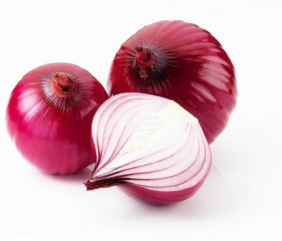 Minimalist Half Cut Red Onions Wallpaper