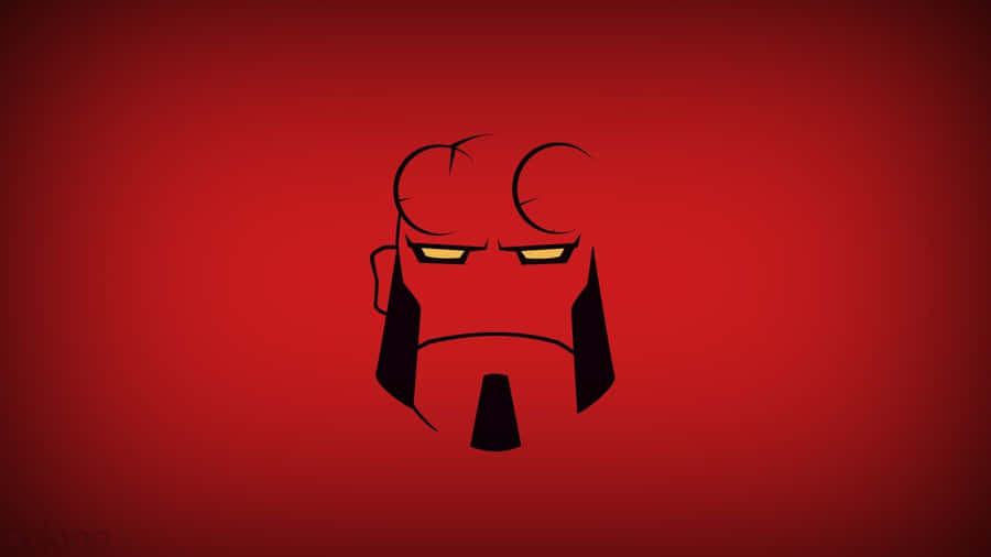 Minimalist Hellboy Artwork Wallpaper