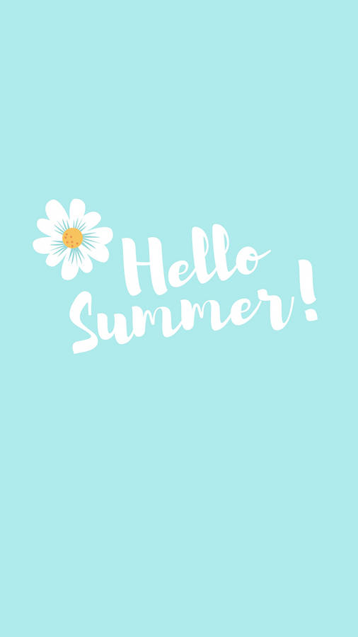 Minimalist Hello Summer Greeting Wallpaper