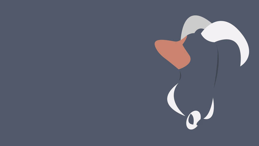 Minimalist Houndoom Looking Left Wallpaper