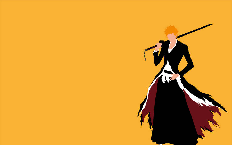 Minimalist Ichigo Kurosaki Bleach 4k Ultra Hd Wallpaper