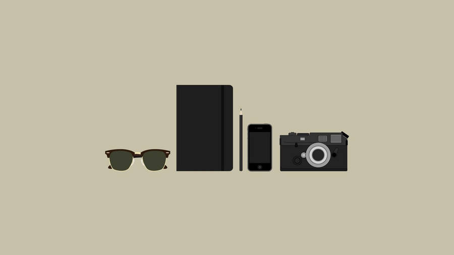 Minimalist Icons Laptop Art Wallpaper